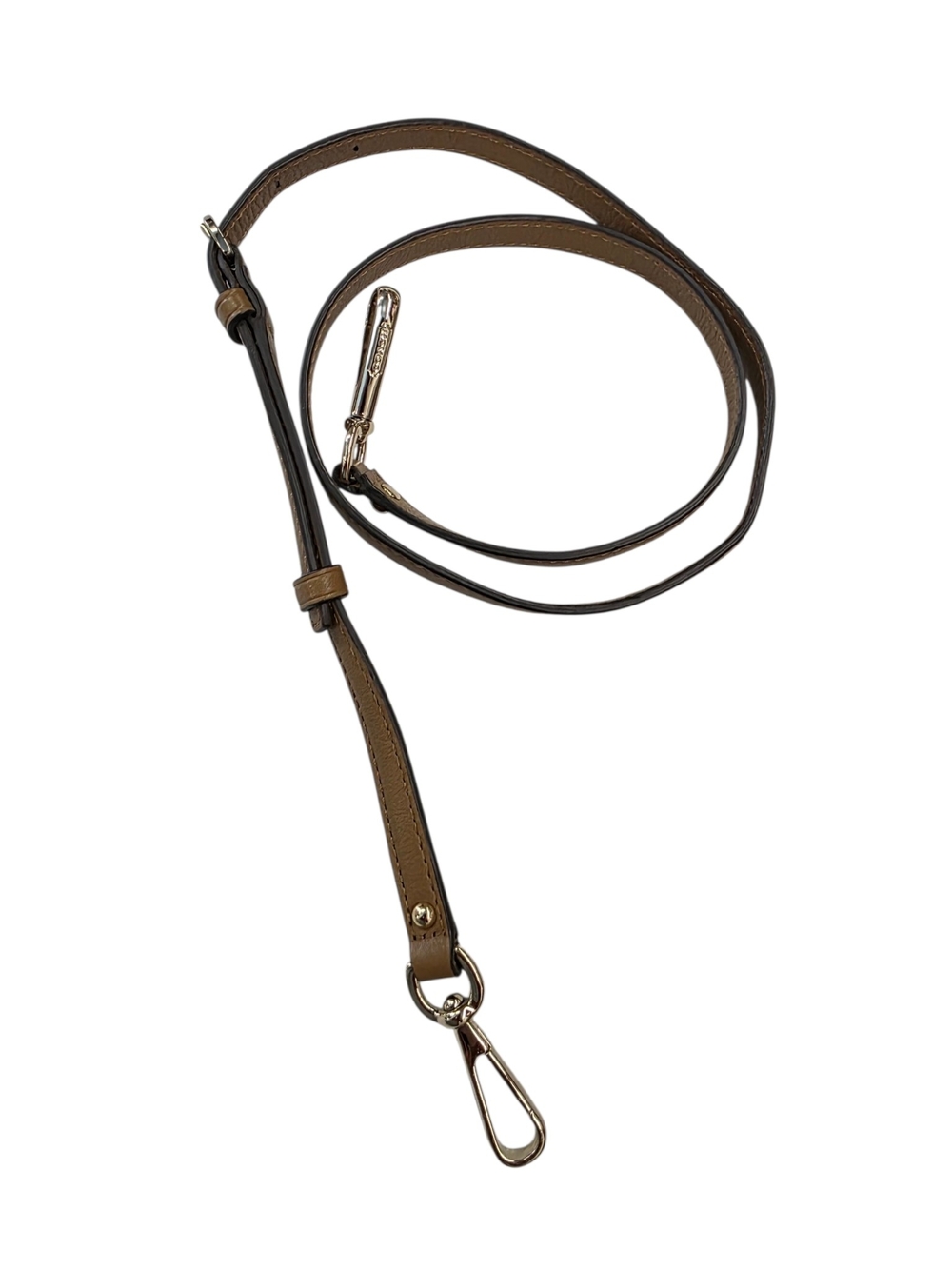 Coach Brown Leather Adjustable Crossbody Shoulder Strap with Gold Hardware